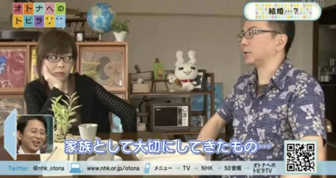 2013年　NHK教育「オトナへのトビラTV」に出演時の2人
